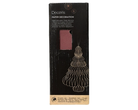 Kerstornament Papieren Kerstboom 20cm Maroon