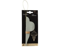 Kerstornament Papieren Pegel 15cm Grijs