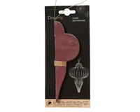 Kerstornament Papieren Pegel 15cm Maroon