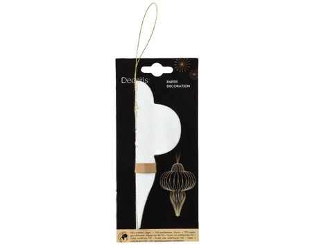 Kerstornament Papieren Pegel 15cm Wit