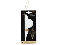 Kerstornament Papieren Pegel 15cm Wit