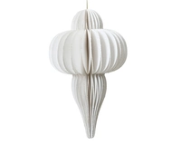 Kerstornament Papieren Pegel 15cm Wit