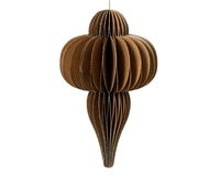 Kerstornament Papieren Pegel 20cm Bruin