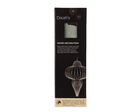 Kerstornament Papieren Pegel 20cm Grijs