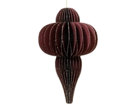 Kerstornament Papieren Pegel 20cm Maroon