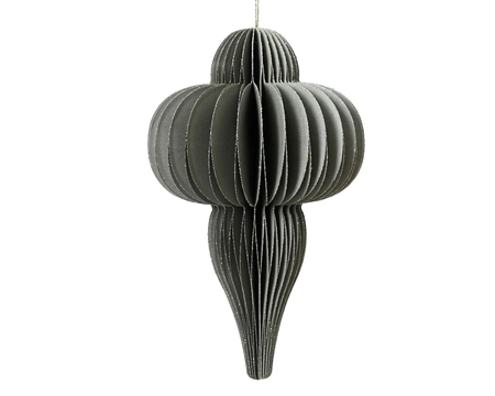 Kerstornament Papieren Pegel 40cm Grijs