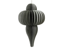Kerstornament Papieren Pegel 40cm Grijs