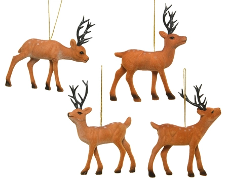 Kerstornament Rendier Plastic 13cm Assorti 1st