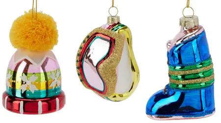 Kerstornament Ski Glas Assorti 1st
