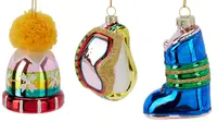 Kerstornament Ski Glas Assorti 1st