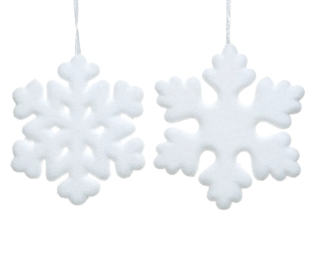 Kerstornament Sneeuwvlok Foam Wit 20cm Assorti 1st