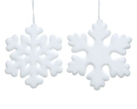 Kerstornament Sneeuwvlok Foam Wit 20cm Assorti 1st