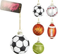 Kerstornament Sport Bal 6cm Assorti 1st