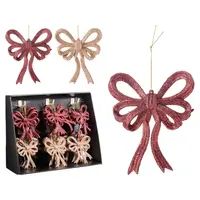 Kerstornament Strik Glitter 13cm Assorti 1st