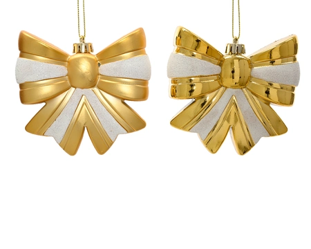 Kerstornament Strik Plastic Goud Assorti 1st
