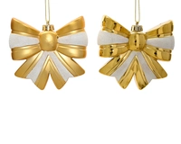 Kerstornament Strik Plastic Goud Assorti 1st