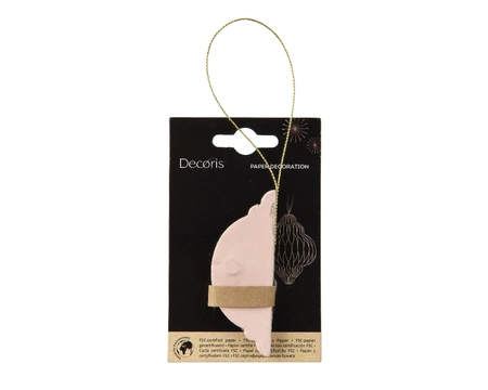 Kerstornament Ui Papier 8cm Roze