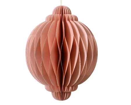 Kerstornament Ui Papier 8cm Roze