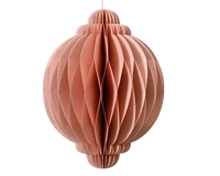 Kerstornament Ui Papier 8cm Roze