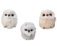 Kerstornament Uil Polyester 7cm Assorti 1st
