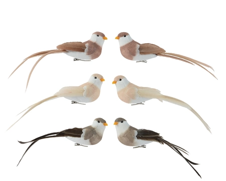 Kerstornament Vogel Clip Assorti 2st