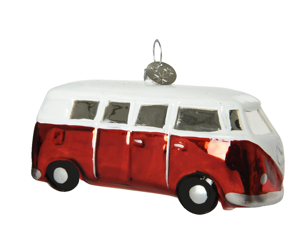 Mica Decorations kerstornament ui - glas - rood (2 stuks