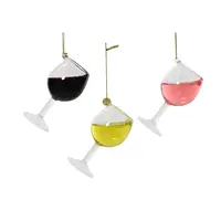 Kerstornament Wijnglas 10cm Assorti 1st