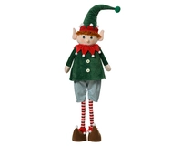 Kerstpop Elf Staand Groen 60cm