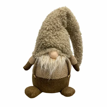 Kerstpop Gnoom Bruin 80cm