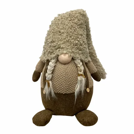 Kerstpop Gnoom Bruin 80cm