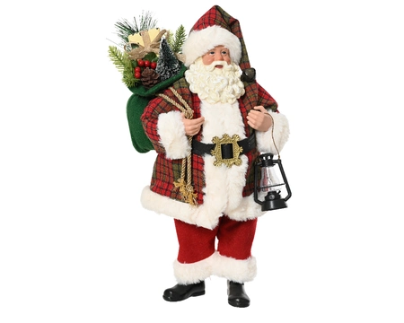 Kerstpop Kerstman Kunststof 38cm