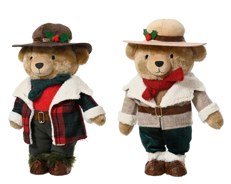Kerstpop Teddybeer 31cm Assorti 1st
