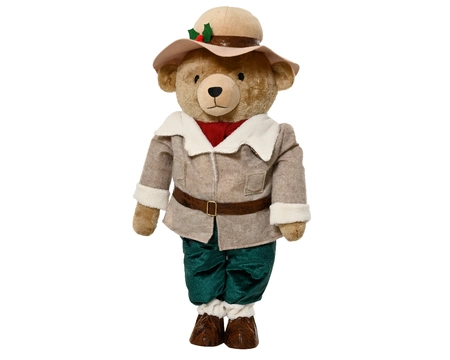 Kerstpop Teddybeer Lichtbruin 88cm