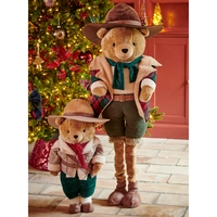 Kerstpop Teddybeer Rood 117cm