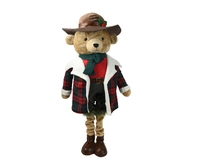 Kerstpop Teddybeer Rood 117cm