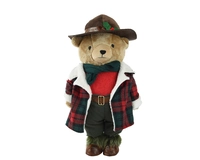 Kerstpop Teddybeer Rood 60cm