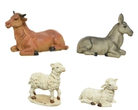 Kerststal dieren Polystone 4ass