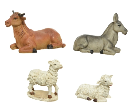 Kerststalfiguren Dieren Polystone Assorti 1st
