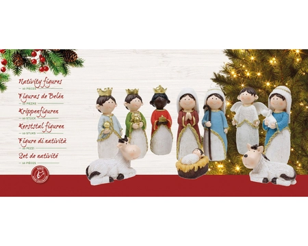 Kerststalfiguren Polystone 10-delig