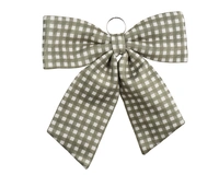 Kerststrik Ruit Polyester Wit 52cm 1st