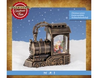 Kersttafereel in Trein met LED en Muziek