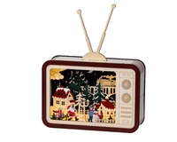 Lumineo Kersttafereel in Vintage TV met LED