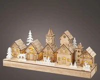 Kersttafereel Kerkstraat Hout met LED