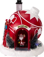 Kersttafereel Kerstbal Huisje met LED en Beweging Assorti 1st