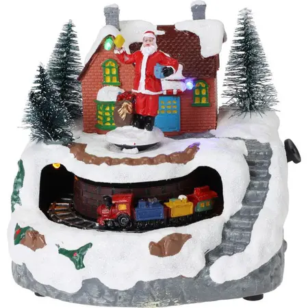 Kersttafereel Trein met LED en Beweging