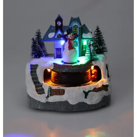 Kersttafereel Trein met LED en Beweging