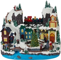 Kersttafereel Winters Dorp met LED en Beweging Assorti 1st