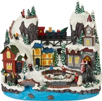 Kersttafereel Winters Dorp met LED en Beweging Assorti 1st