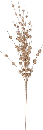 Kersttak Bollen Glitter Champagne 80cm
