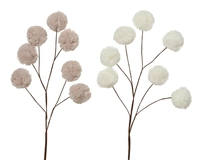 Kersttak Bollen Kunstbont 69cm Assorti 1st